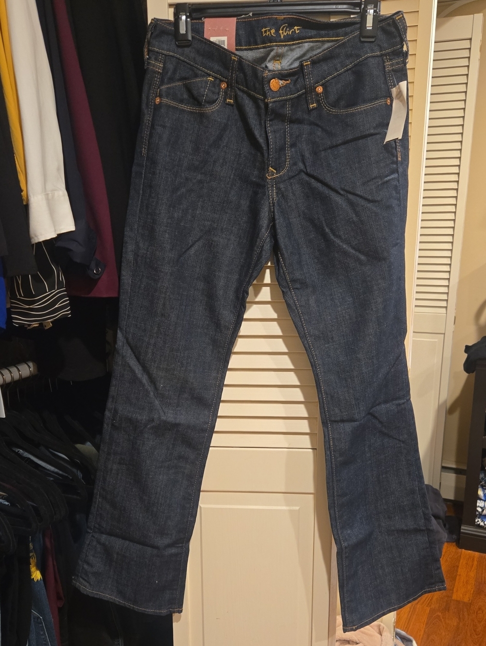 Old Navy Flirt Dark Blue Bootcut Jeans Y2K 4 Short
